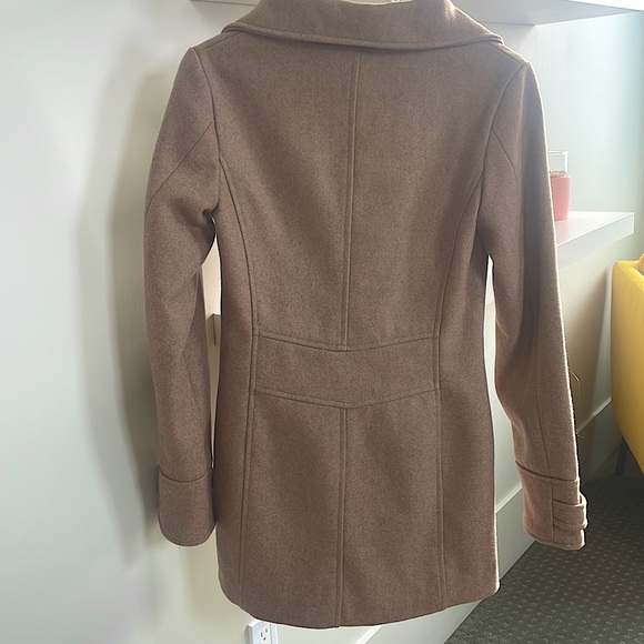Camel Tan Wool Blend Coat - Picture 2 of 9